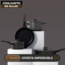 Conjunto Completo de Cocina con Triple Capa de Acero Inoxidable, Tapa de Vidrio y Tecnología Antiadherente