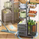 [Llevá 2 Pagá 1] Frutera Organizadora Inox Multiuso con Rueditas 5 Niveles y Canastos Deslizantes