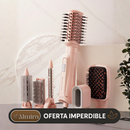 Cepillo Secador y Alisador BeautyHair 5 en 1 Bivolt Rose (¡Cabello liso y seco en menos de 10 minutos!) +REGALOS: Aceite Capilar y Sérum Anti Frizz